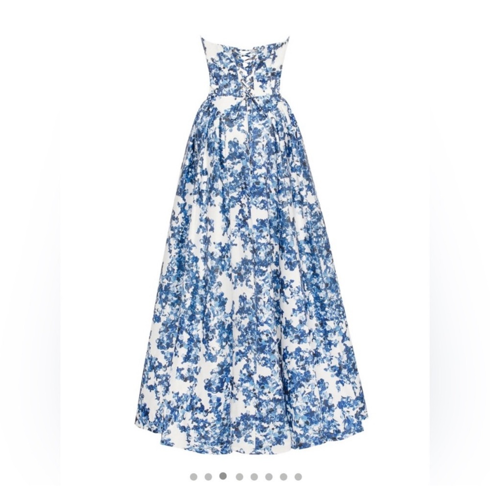 Milla Ravishing blue hydrangea corset maxi dress, Garden of Eden - Picture 3 of 7